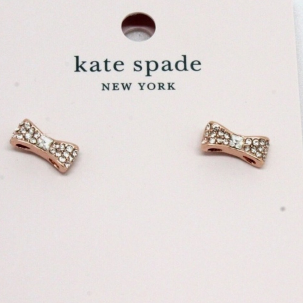 Kate Spade New York Ready Set Bow Pave Stud Earrings New with Tags - Picture 5 of 5